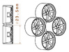 1/24 - 19'' RAYS Volk TE37SL, model wheel (female) 3d printed 