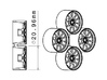 1/24 - 18'' RAYS Volk CE28N, model wheel (female) 3d printed 