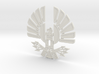 'Mockingjay' Panem Sigil Pendant for neclace 3d printed White Strong & Flexible