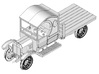 HOn3 Model TT Railtruck Flatbed Body A 3d printed Shown mounted on Chassis
