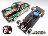 Chassi - BRM Ford Escort MK1 (AiO-Aw) 3d printed Chassis compatible with BRM model (slot car and other parts not included)