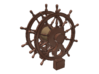 1/84 Ship's Wheel (Helm) for Frigates, Sloops, etc 3d printed Painting suggestion.