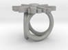 Scarf buckle triple ring with daisy 3d printed 