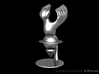 Lugia Chess Piece Stand 3d printed This is a digital render but it can look like this if you paint it Silver/Chrome.