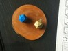 2020 gift (Small Die Size) 3d printed Both are White Natural Versatile Plastic, painted. The gold is this product, the blue is the bead version.