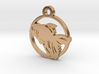 Gold Fish Charm Necklace n27 3d printed 