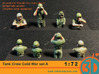 Tank Crew Cold War Set A 1/72 scale 3d printed 3d printed figures come unpainted.