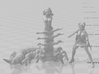 Mistress Centipede 45mm DnD miniature fantasy game 3d printed 