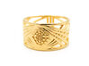 Sri Yantra Ring 3d printed Sri Yantra Ring - Gold Plated Brass