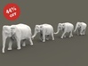 Indian Elephant Set 1:160 four different pieces 3d printed 