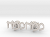 Hebrew Monogram Cufflinks - "Mem Ches Aleph" 3d printed 