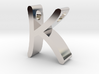 Letter K pendant 3d printed 