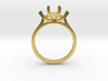 Princess cut 3 x stone engagement ring 3d printed 