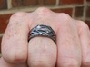 Man of Steel Rings 3d printed Silver with Antique Finish