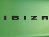 Seat Ibiza Logo Text Letters - Original OEM Size 3d printed Blacked out version on metallic green
