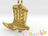The Clyde Sparkle Western Boot Pendant 3d printed Western Boot Pendant - Polished Brass