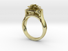 Flower Diamond Ring 101 (Contact to Add Stones) 3d printed 