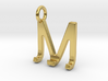 Two way letter pendant - JM MJ 3d printed 