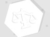 D2 D6 D20 - Justice Scales Symbol Logo 3d printed 
