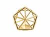 Icosahedron Pendant 3d printed Icosahedron Pendant - Polished Brass