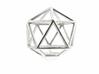 Icosahedron Pendant 3d printed Icosahedron Pendant - Polished Silver