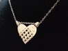 Fork's heart [pendant] 3d printed 