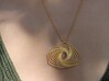 Swirl Mega Pendant 3d printed Swirl mega pendant - Polished Gold Steel
