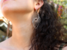 Swirl Rhombus Earrings 3d printed Swirl Rhombus Earrings - Polished Bronzed-Silver Steel