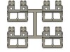 S scale RDG caboose steps - 4-pack 3d printed 