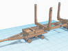 1/87th 20' log trailer, tandem axle front, angle  3d printed 