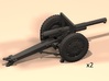 1/87 French cannon 75mm 1897/1940 3d printed 