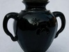 urn 3d printed 3d printed Ceramic with black glaze
