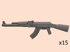 1/24 AK-47 assault rifles 3d printed 