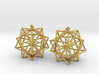 Icosahedron Star Earrings 3d printed 
