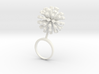 Ring with one large closed flower of the Garlic 3d printed 
