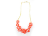 Sprouted Spirals Necklace (Chain) 3d printed Custom Dyed Color (Coral)