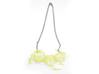 Aster Necklace 3d printed Custom Dyed Colors (Key Lime)