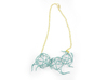 Aster Necklace 3d printed Custom Dyed Colors (Teal)