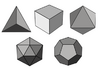 Platonic Solid - 1in 3d printed Platonic Solid - 1in