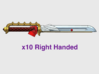 10x Right-handed Energy Sword : Carmine 3d printed 