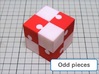 KUMIKIYA Jigsaw Cube [Red] (odd pieces) 3d printed 