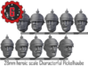 28mm heroic scale characterful Pickelhaube heads 3d printed 
