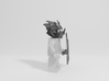 Cave Orc Helmet & Shield 3d printed 3D render, minifig not included, print comes raw & unpainted