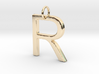 R Pendant- Makom Jewelry 3d printed 