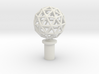 Finial Plug - geodesic sphere 3d printed 