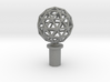 Finial Plug - geodesic sphere 3d printed 