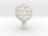 Finial Plug - geodesic sphere large 3d printed 