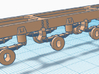 1/64th Quad axle pup trailer frame w options 3d printed 