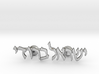 Hebrew Name Cufflinks - "Yisroel Brody" 3d printed 