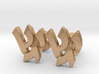 Hebrew Monogram Cufflinks - "Shin Gimmel" 3d printed 